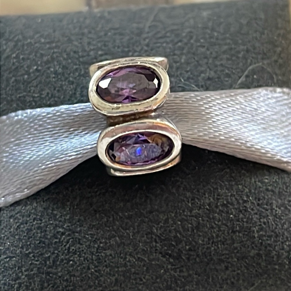 Pandora purple amethyst oval lights charm